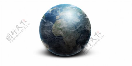立体写实地球免抠psd透明素材