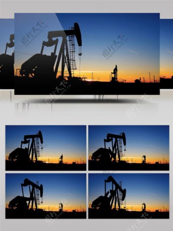工业自动化石油开采勘探实拍宣传