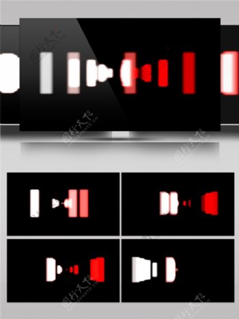 红色光感线条高清视频素材