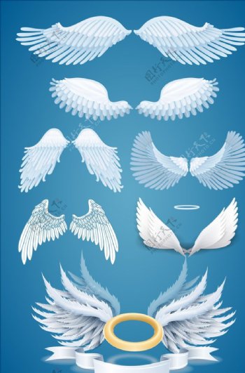 白色翅膀素材