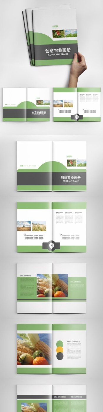 简约农业宣传画册PSD模板
