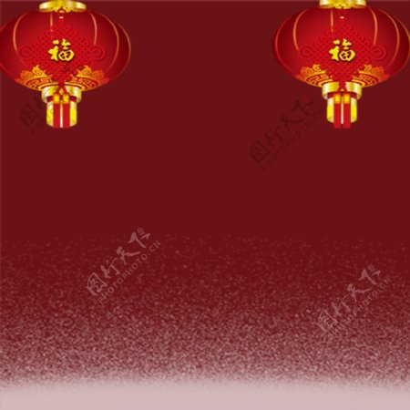 红色新年灯笼主图设计