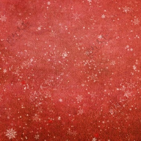 冬季红色雪花背景图5
