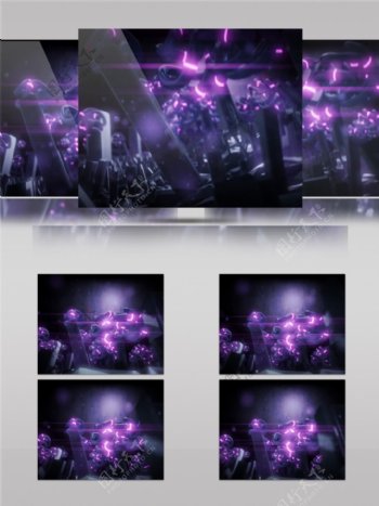 紫色星光舞台动态视频素材