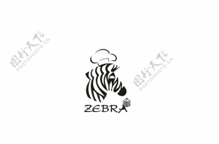 斑马厨师logo设计
