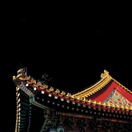 中式宫殿屋檐素材
