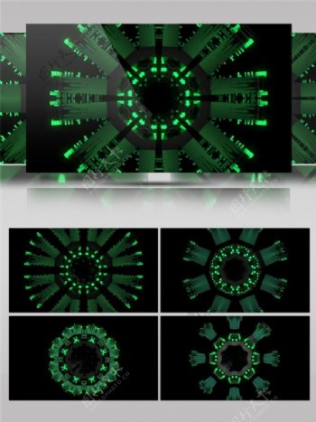 绿光led光圆视频素材
