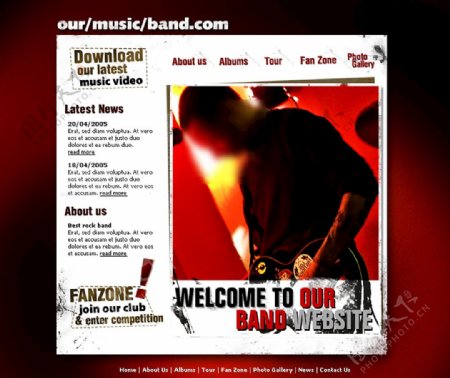 音乐娱乐海报风格网站
