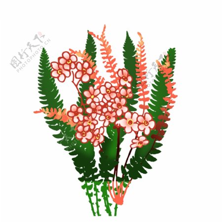 卡通彩色植物小花设计可商用元素