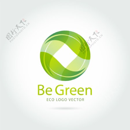 绿色生态环境标志logo模板