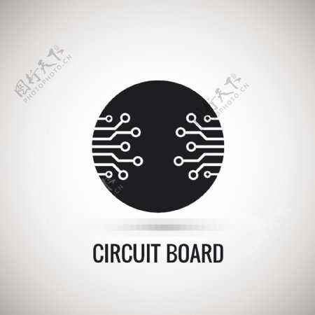 技术标志圆形logo模板