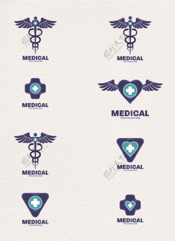 8款矢量医学logo标志设计