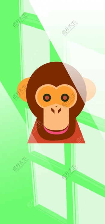 动漫小猴子手机背景图