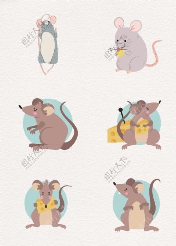 多姿多彩设计卡通老鼠