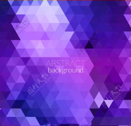 抽象三角形背景紫色调