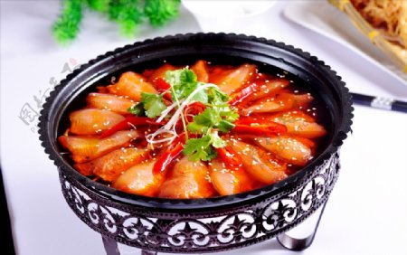 干锅鱼美食食品烹饪