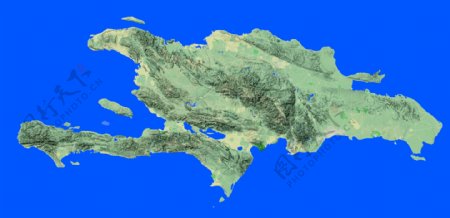 伊斯帕尼奥拉岛地形图