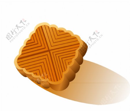 中秋节方形月饼矢量元素