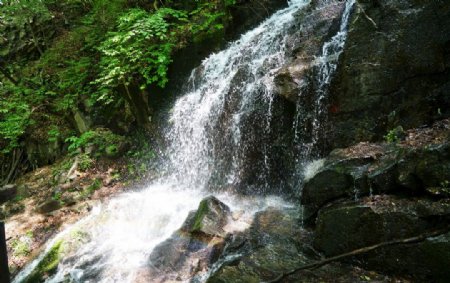 绿石谷瀑布水流