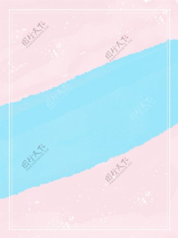 小清新式粉蓝色水墨风格背景
