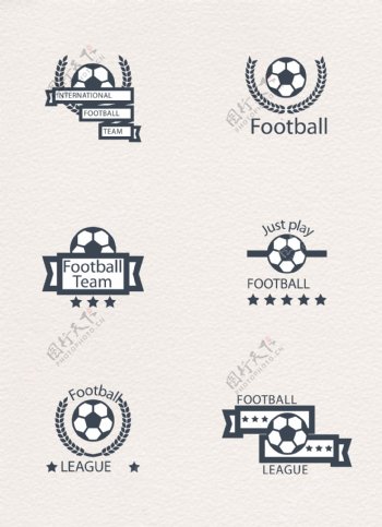 黑白足球主题logo图片