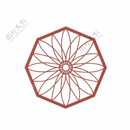 中国风红色复古底纹传统花纹矢量素材