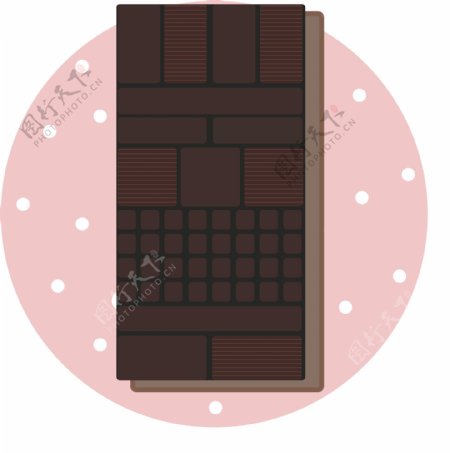 银色情人节巧克力图形元素画板