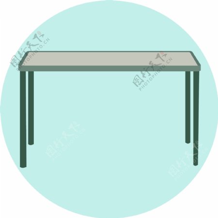 扁平化家具桌子图形元素