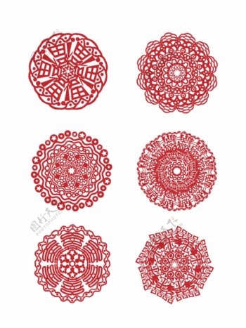 新年喜庆吉祥红色原创剪纸窗花设计元素组图