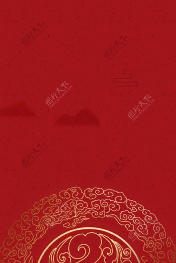 新春新年喜庆红色广告背景图