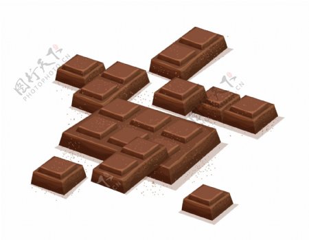矢量方块巧克力元素