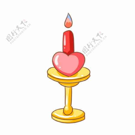 情人节红色的蜡烛