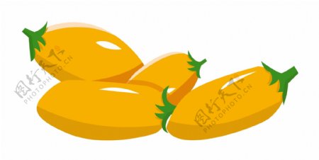 手绘蔬菜茄子插画