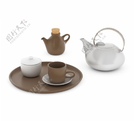 经典陶瓷茶具模型