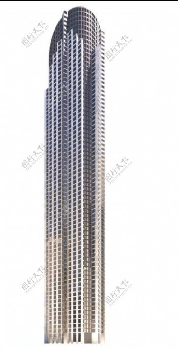 时尚玻璃高层大楼3d模型