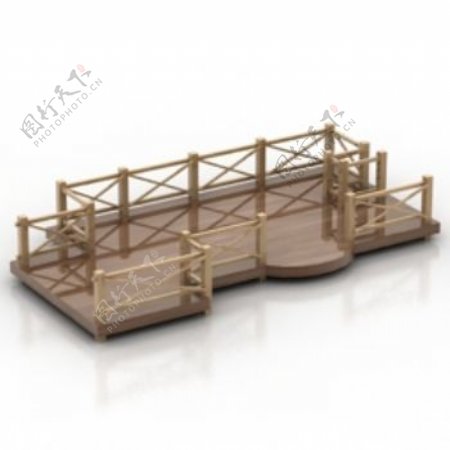 公园装饰桥的三维模型