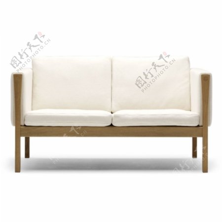 现代简约白色两人位沙发模型下载