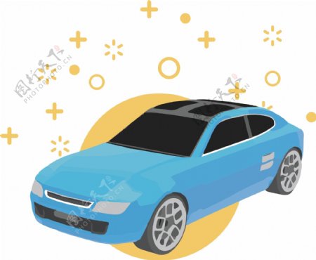 简约汽车玩具模型元素可商用