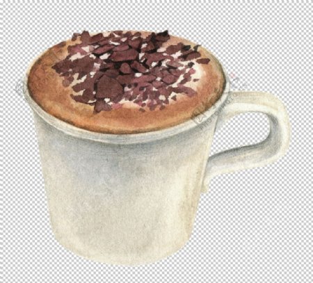 复古手绘咖啡奶茶图案