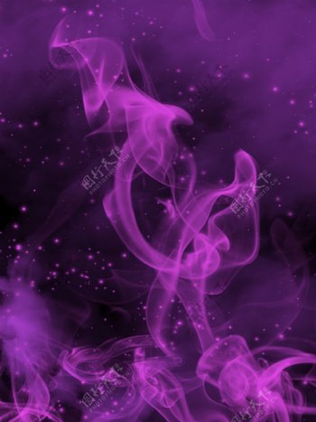 原创紫色梦幻烟雾背景