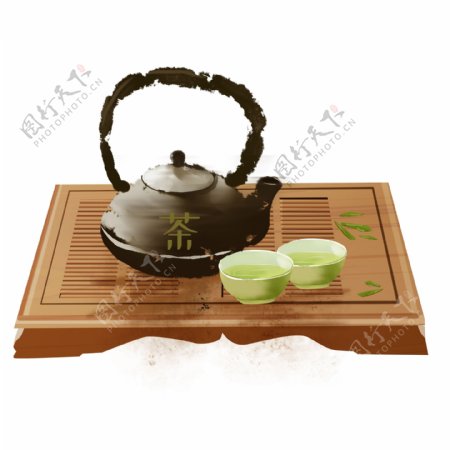 传统中国风茶文化插画设计