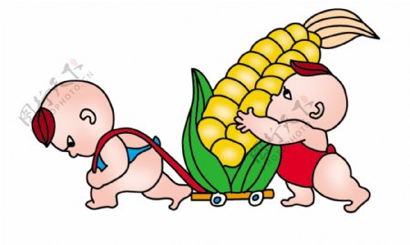 玉米卡通图