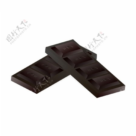黑色情人节元素黑巧克力