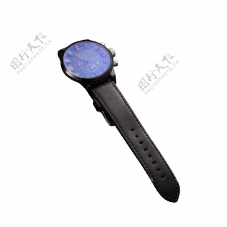 一块黑色的时尚手表
