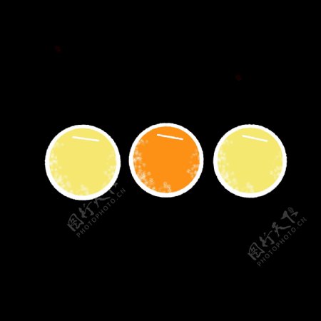 黄色橘色圆形分类标识