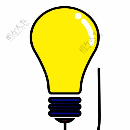 黄色立体卡通风可爱风泡灯UI图标