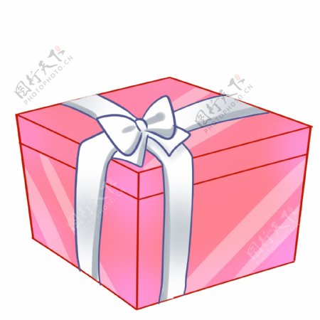粉色方形可爱礼盒