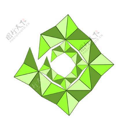 三角立体几何插画