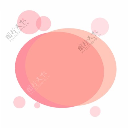 淡粉色可爱唯美椭圆形标题框
