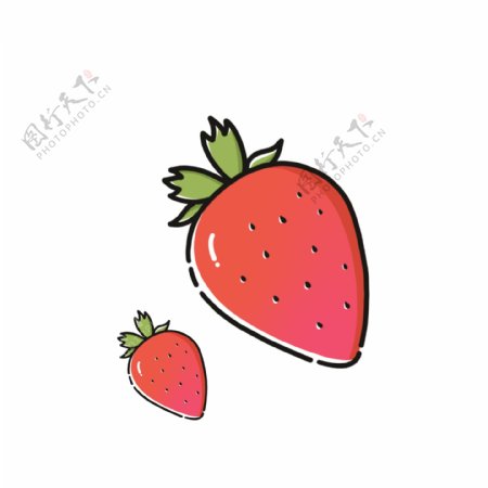MBE草莓卡通png素材